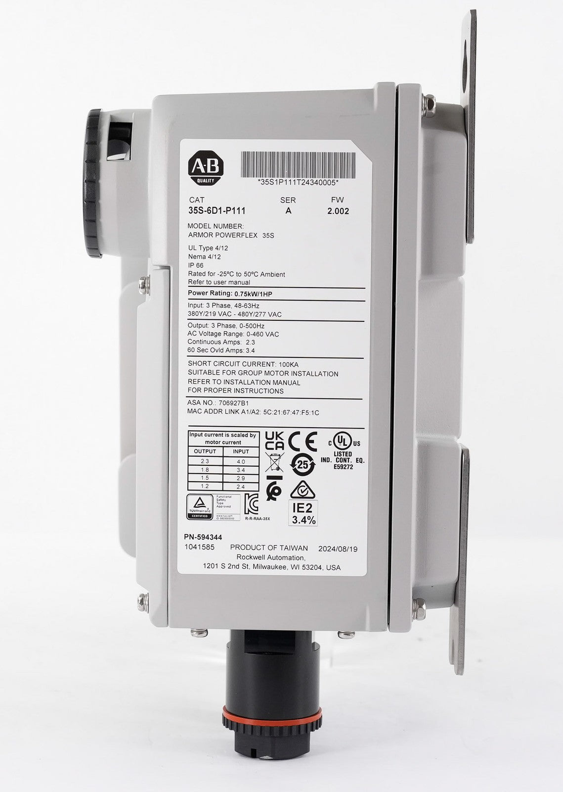 Allen Bradley 35S-6D1-P111 35S-6D1-P111 /A Armor PowerFlex 35S 35S6D1P111