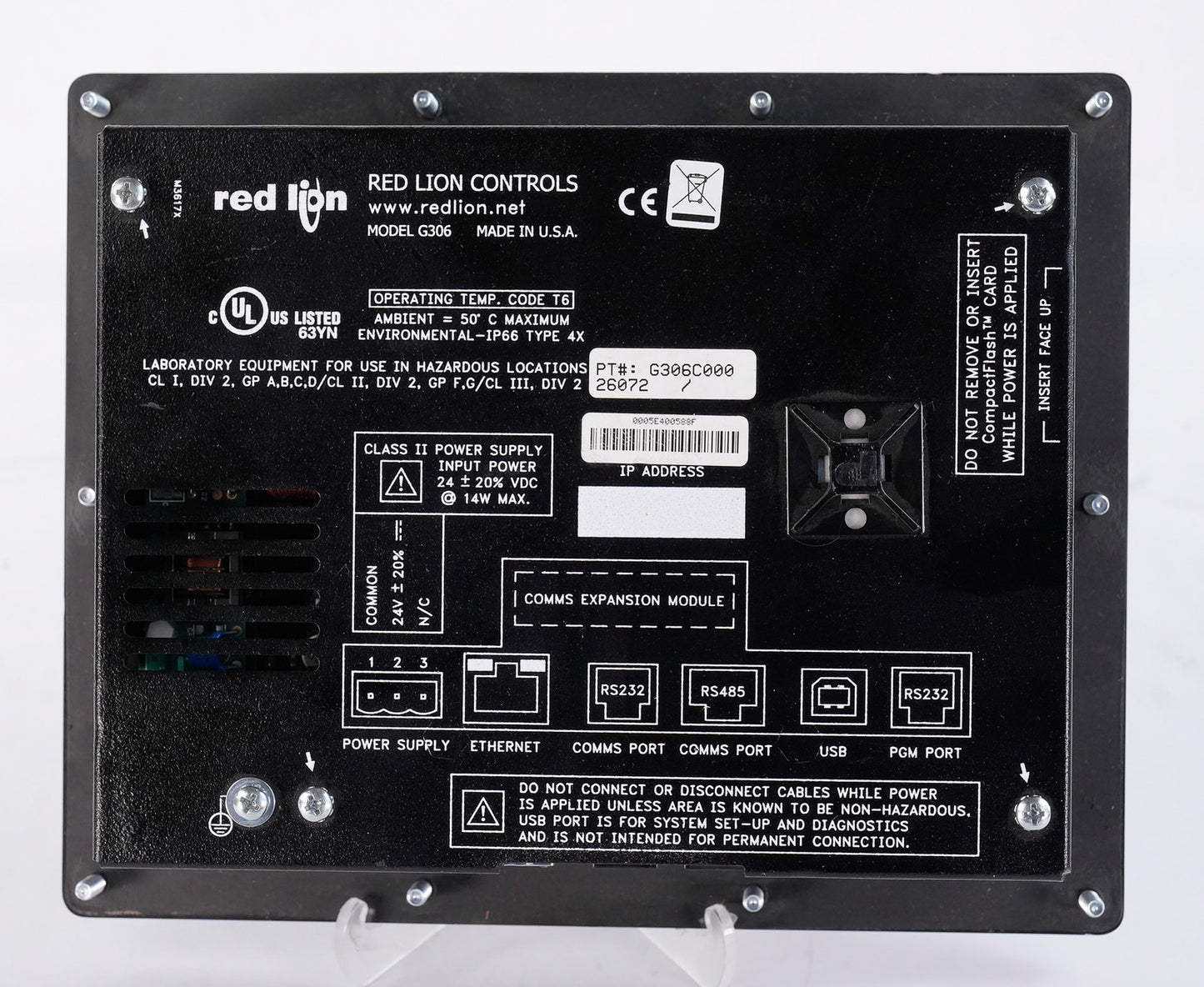 Red Lion Controls G306C000 / G3 / G306 HMI Operator Interface Panel Display