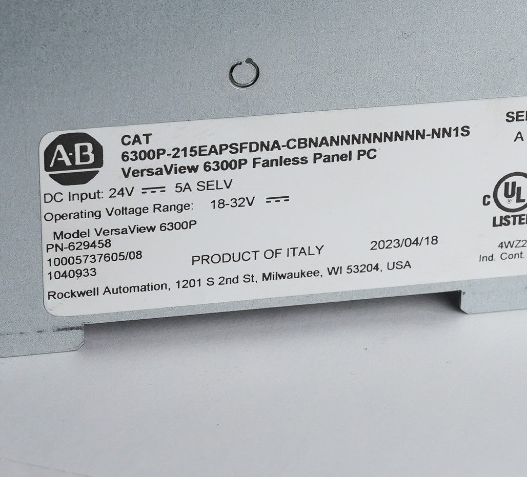 Allen Bradley 6300P-215EAPSFDNA Versaview Board 93061411O042890480004 629458