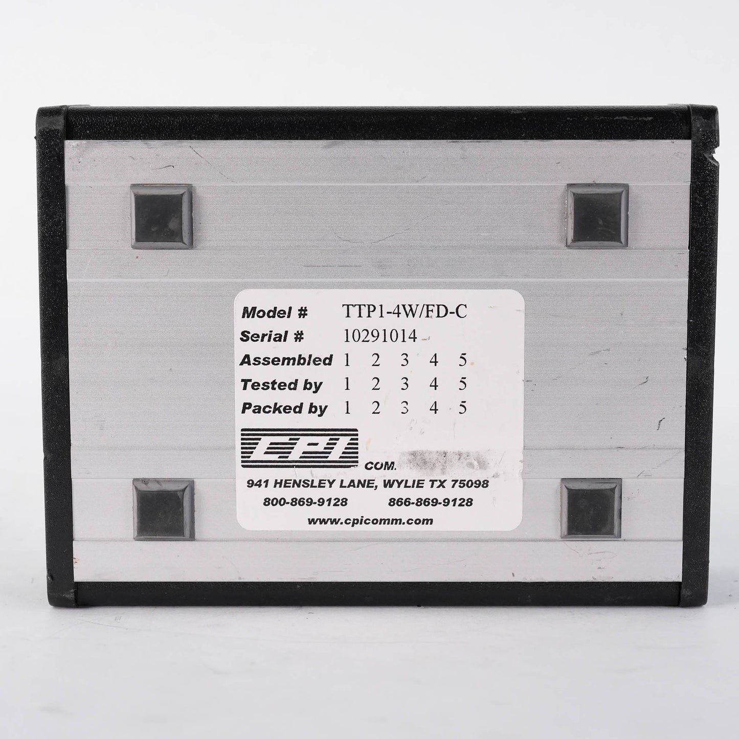CPI TTP1-4W/FD-C Single Frequency Tone Panel Termination TTP141FDC