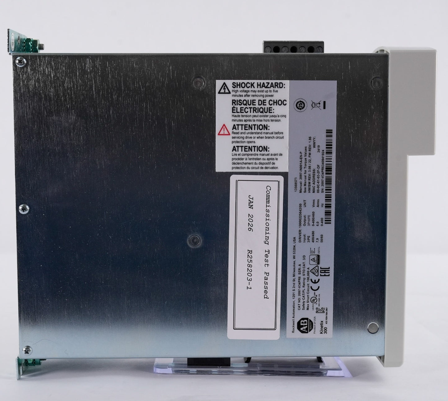 Allen Bradley 2097-V34PR6 /A Kinetix 300 Servo Drive 2097V34PR6 NOS Installed
