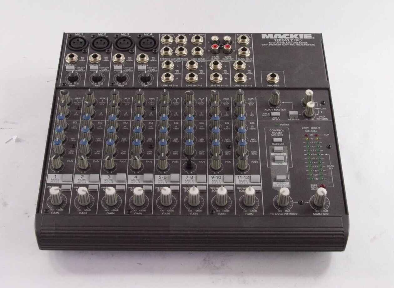 Mackie 1202 VLZ Pro 1202VLZ 12-CHANNEL MIC/LINE MIXER PREMIUM XDR PREAMPLFIERS