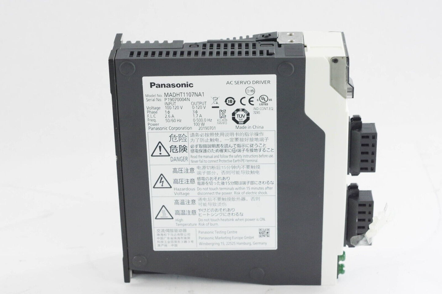 Panasonic MATSUSHITA ELECTRIC MADHT1107NA1 AC SERVO DRIVER - No Box