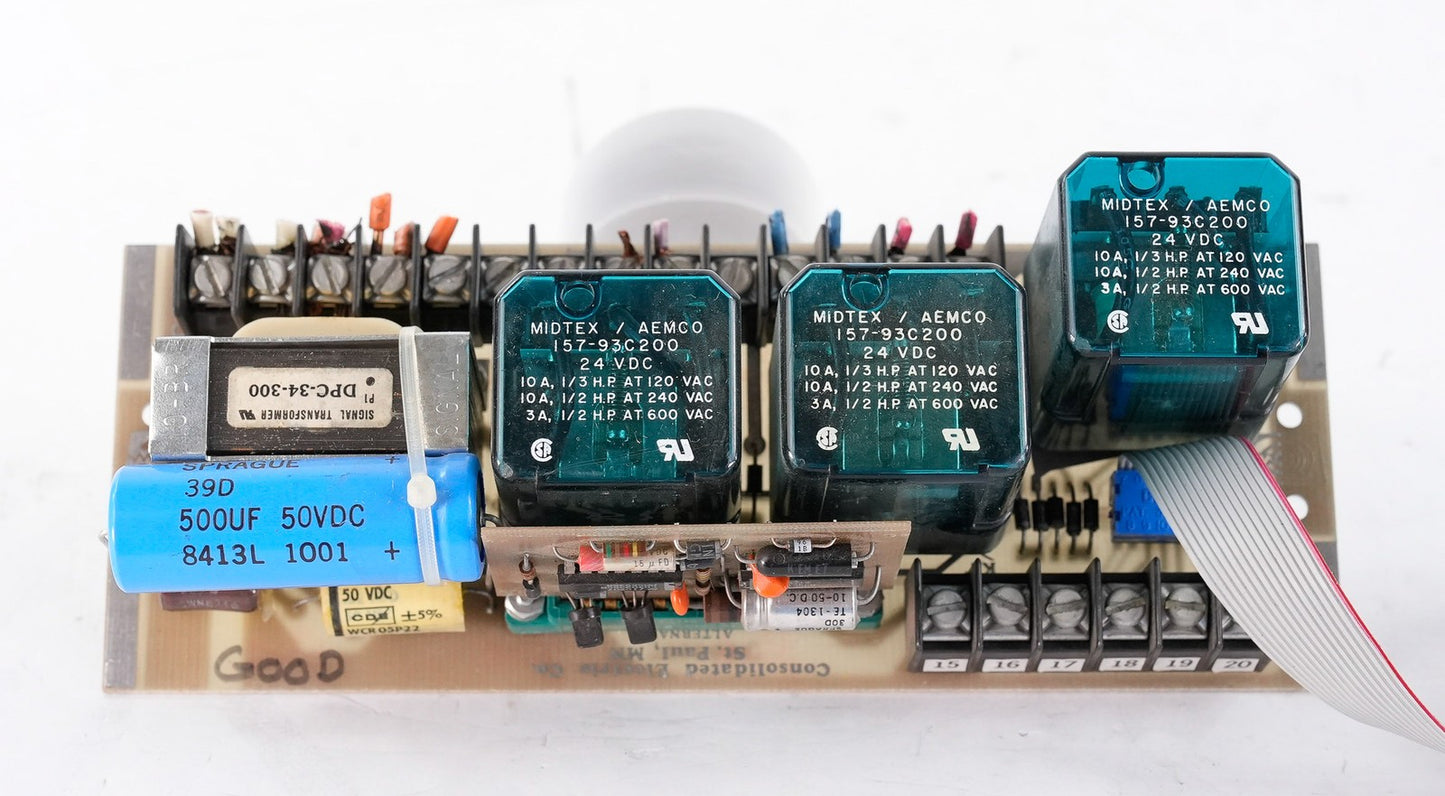 Consolidated Electric Co. CMC12 Duplex Controller-Alternator + Test Switchplate