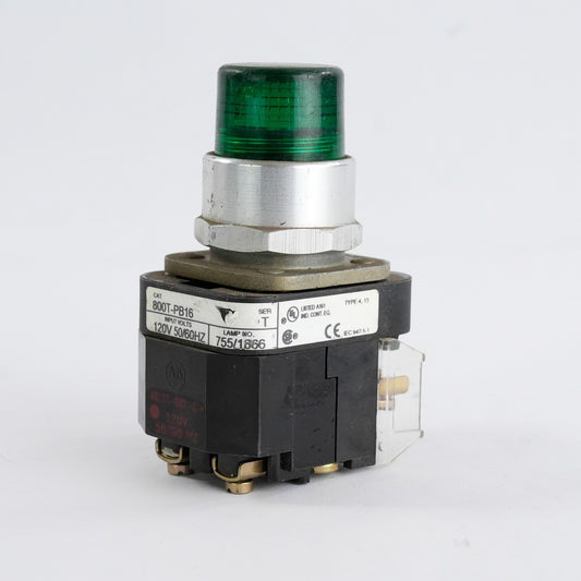 Allen Bradley 800T-PB16 /T Green Illuminated Pushbutton 800TPB16