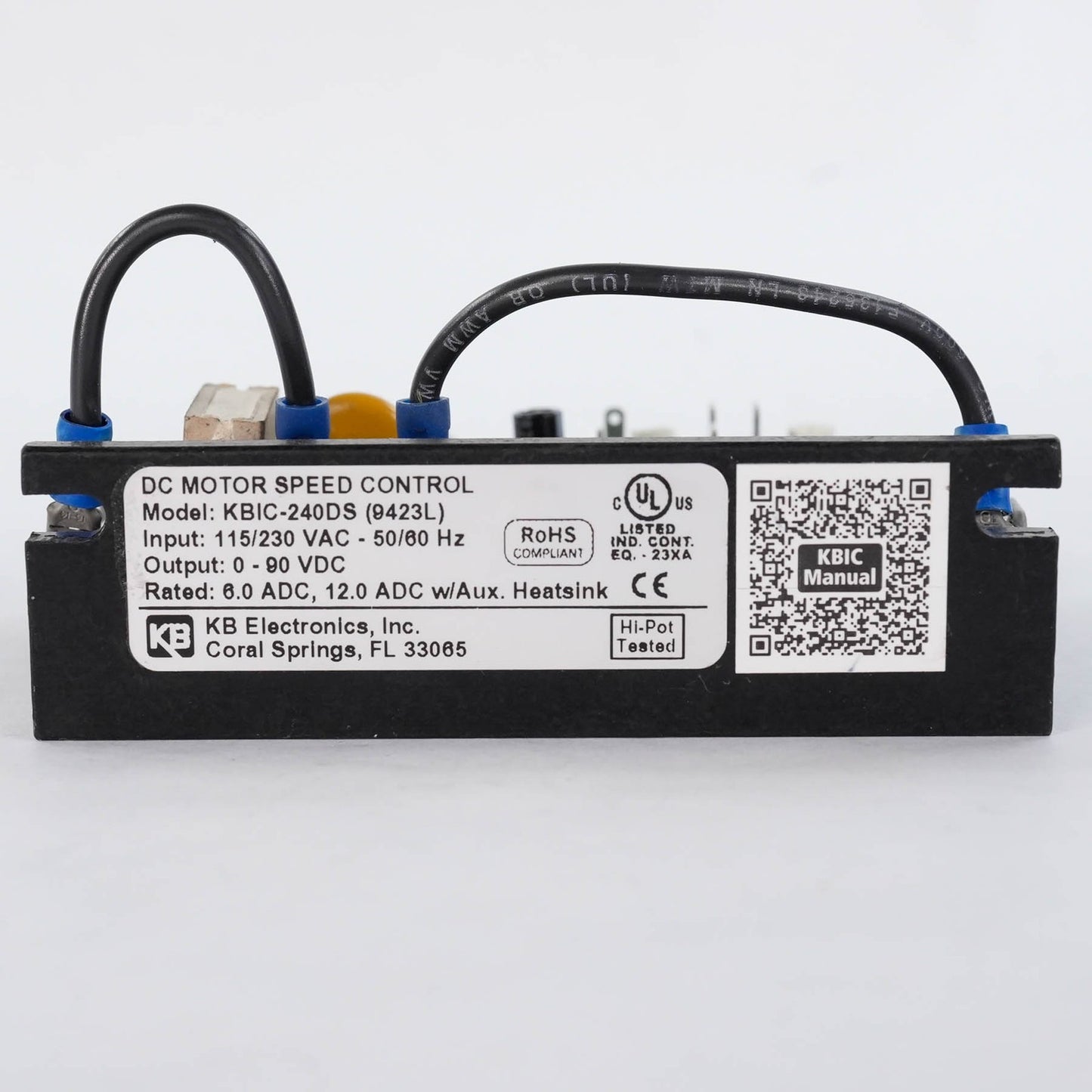 KB Electronics KBIC-240DS (9423L) DC Motor Speed Control 1/50-2 HP KBIC240DS