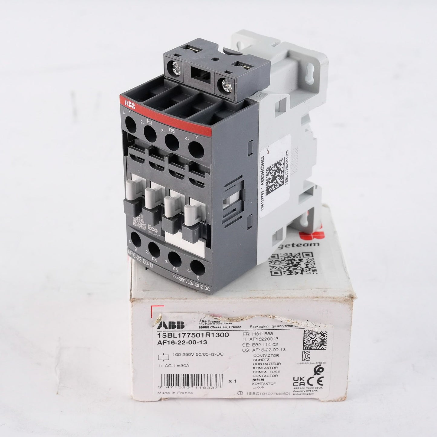 ABB 1SBL177501R1300 AF16-22-00-13 3-Pole Contactor 100-250V 50/60Hz