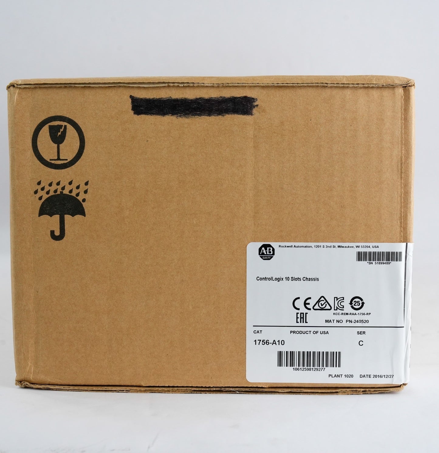 Allen Bradley 1756-A10 /C ControlLogix 10 Slot Chassis - 2016 Sealed Surplus