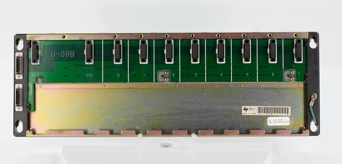 Texas Instruments U-08B 8-Slot I/O Base Series 500 505 PLC Rack Chassis U08B