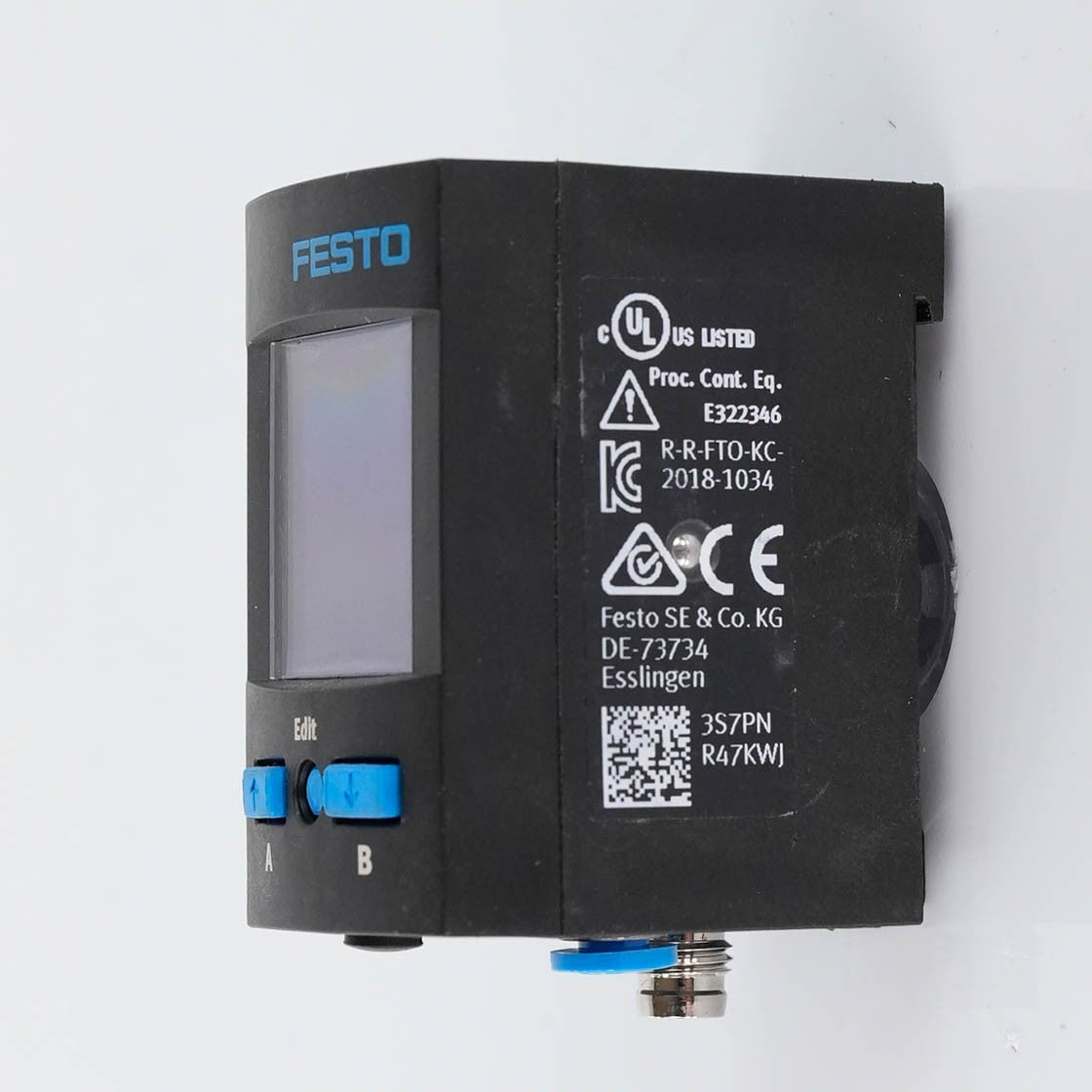Festo SPAU-P10R-H-Q4D-L-PNLK-PNVBA-M8D Pressure Sensor IO-Link 0 to 10 bar M8 4