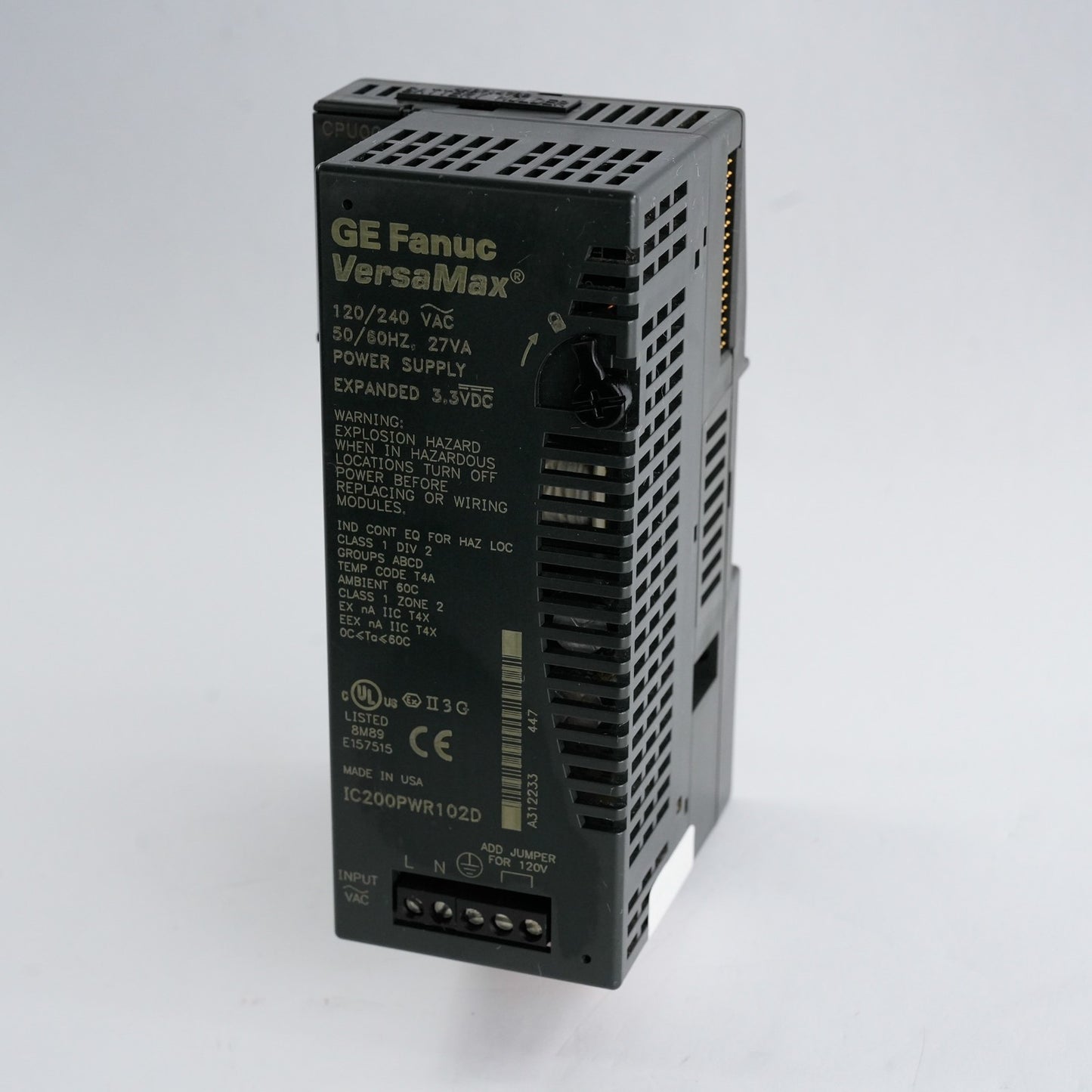 GE Fanuc VersaMax CPU001 IC200PWR102D 120/240 VAC 50/60Hz Power Supply