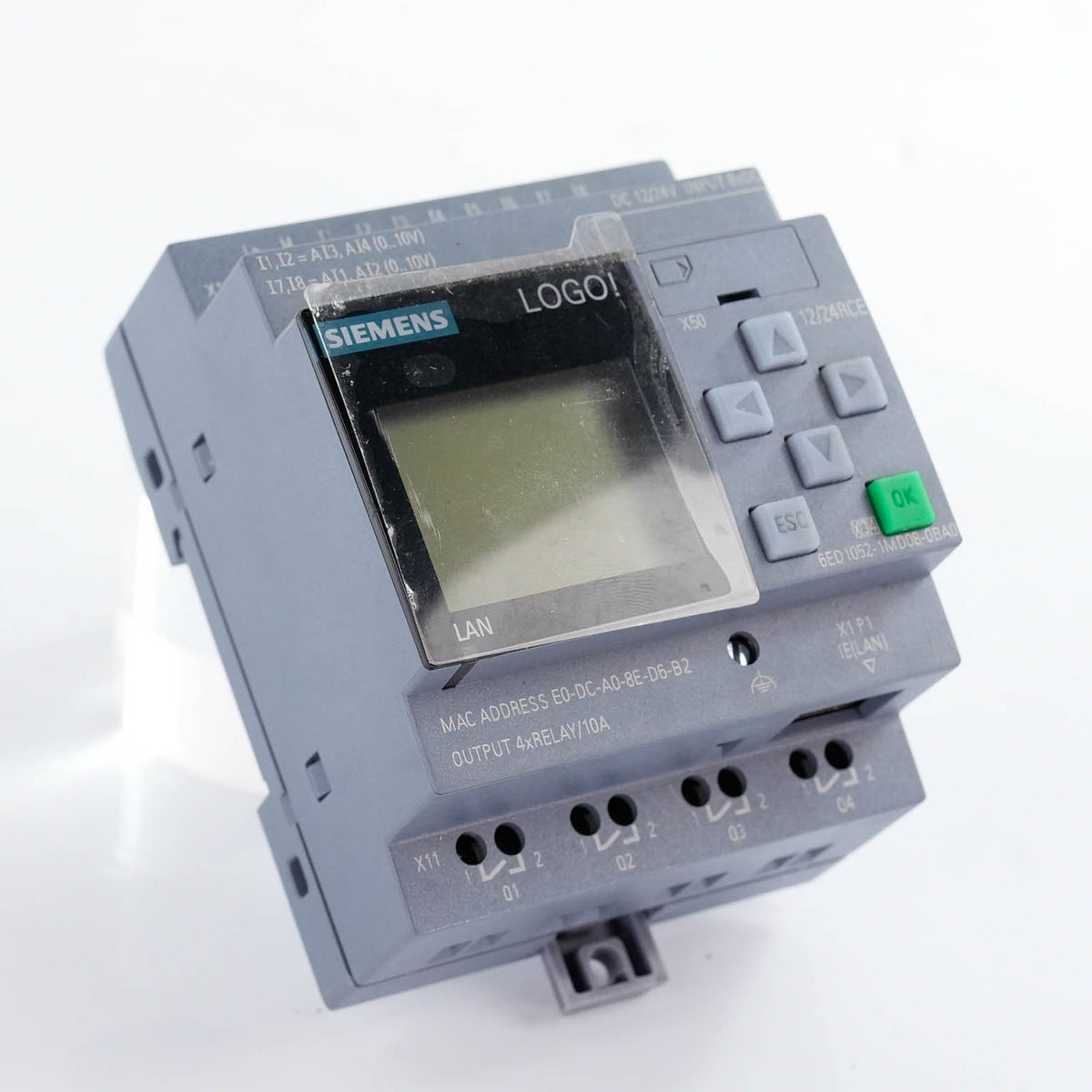 Siemens LOGO! 12/24RCE PLC Logic Module 6ED1052-1MD08-0BA1 12/24VDC 8DI 4DO Rela