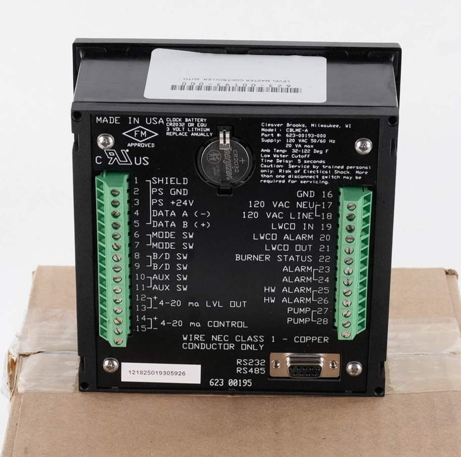 Cleaver Brooks 623-00193-000 Level Control CBLME-A Boiler Water Controller V2.0