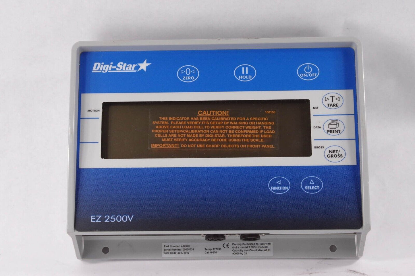 Topcon Digi-Star EZ2500V / EZ 2500V Indicator 407093 1000-8334