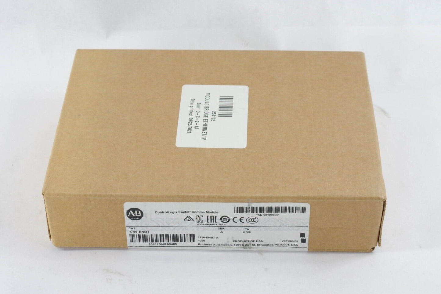 2021 Allen-Bradley 1756-ENBT /A SER A EtherNet/IP  Module - Sealed Surplus