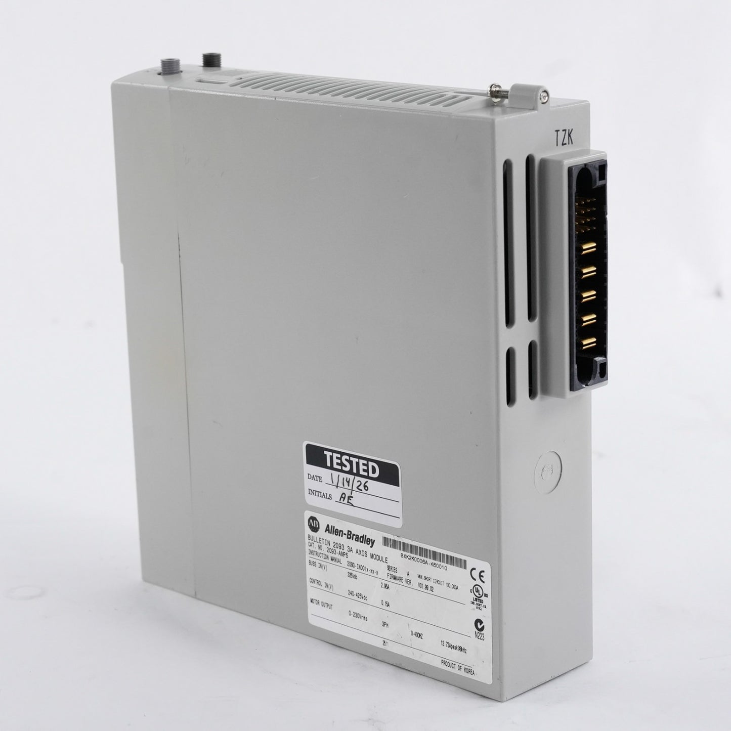 Allen Bradley 2093-AMP5 /A Kinetix 2000 3A Axis Module 2093AMP5