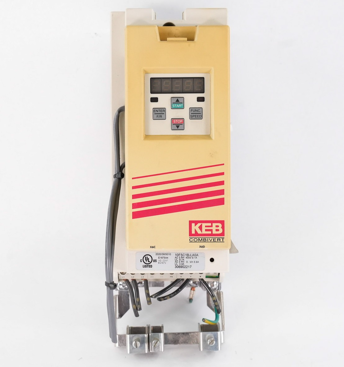 KEB Combivert 10F5C1B-LA0A AC Drive 480V 3-Phase 6.7A 10F5C1BLA0A