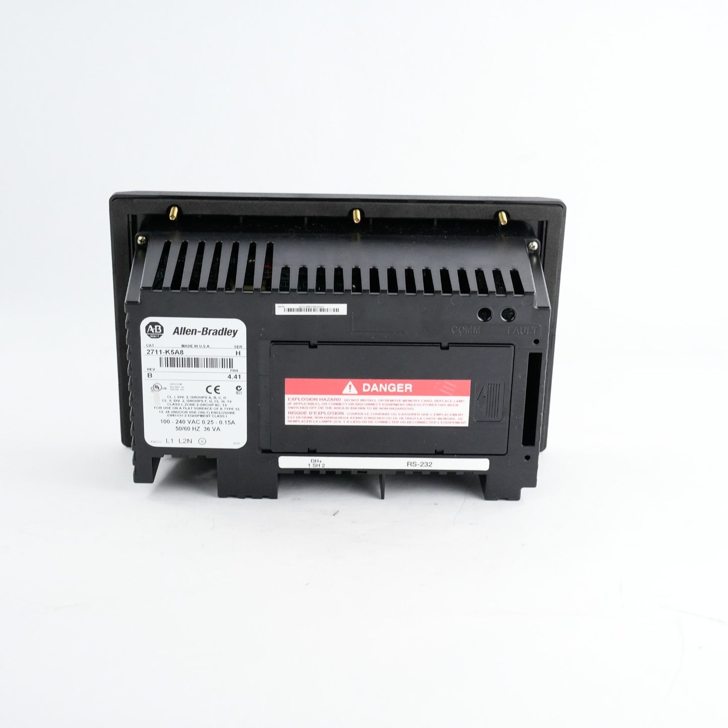 Allen Bradley 2711-K5A8 /H Rev B FRN 4.41 PanelView 550 Display Terminal