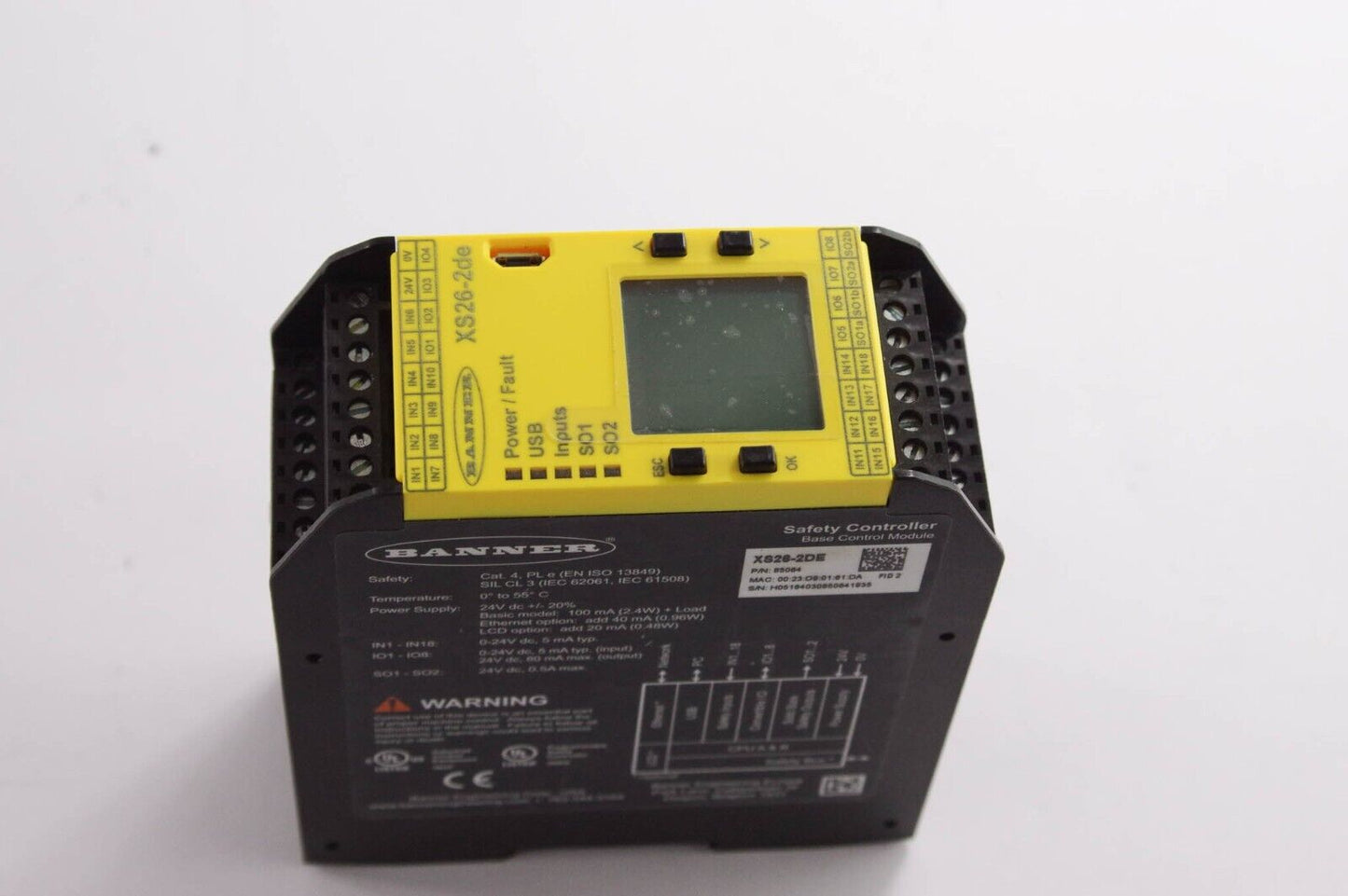 Banner XS26-2DE / XS262DE 85064 Engineering Expandable Safety Controller