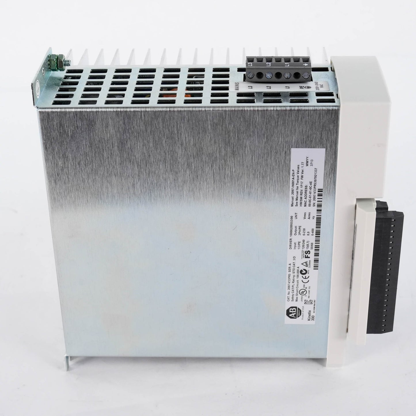 Allen Bradley 2097-V33PR5 Ser A Kinetix 300 Servo Drive 240V 1-Phase 2097V33PR5