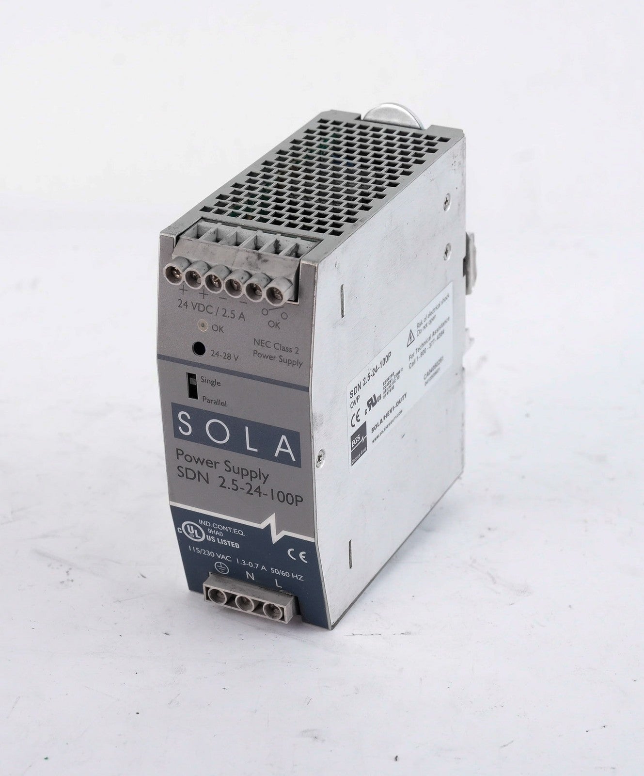 Sola SDN 2.5-24-100P Power Supply 24VDC / 2.5A 2524100P