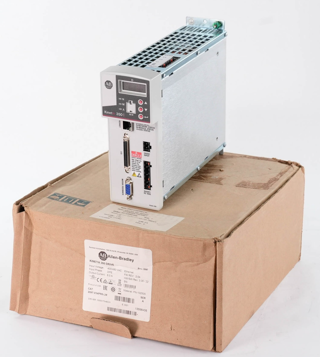 Allen Bradley 2097-V34PR6-LM Ser A Kinetix 350 Servo Drive 480V 2A - Open Box