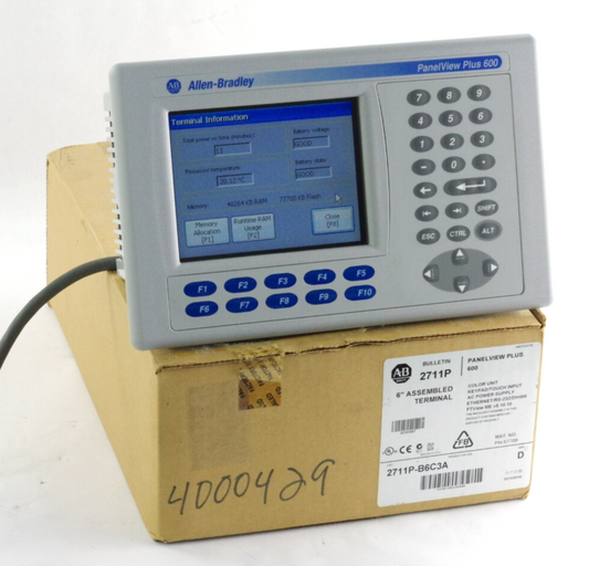 Allen Bradley 2711P-B6C3A /D PanelView Plus 600 + 2711P-RN3 - Open Box