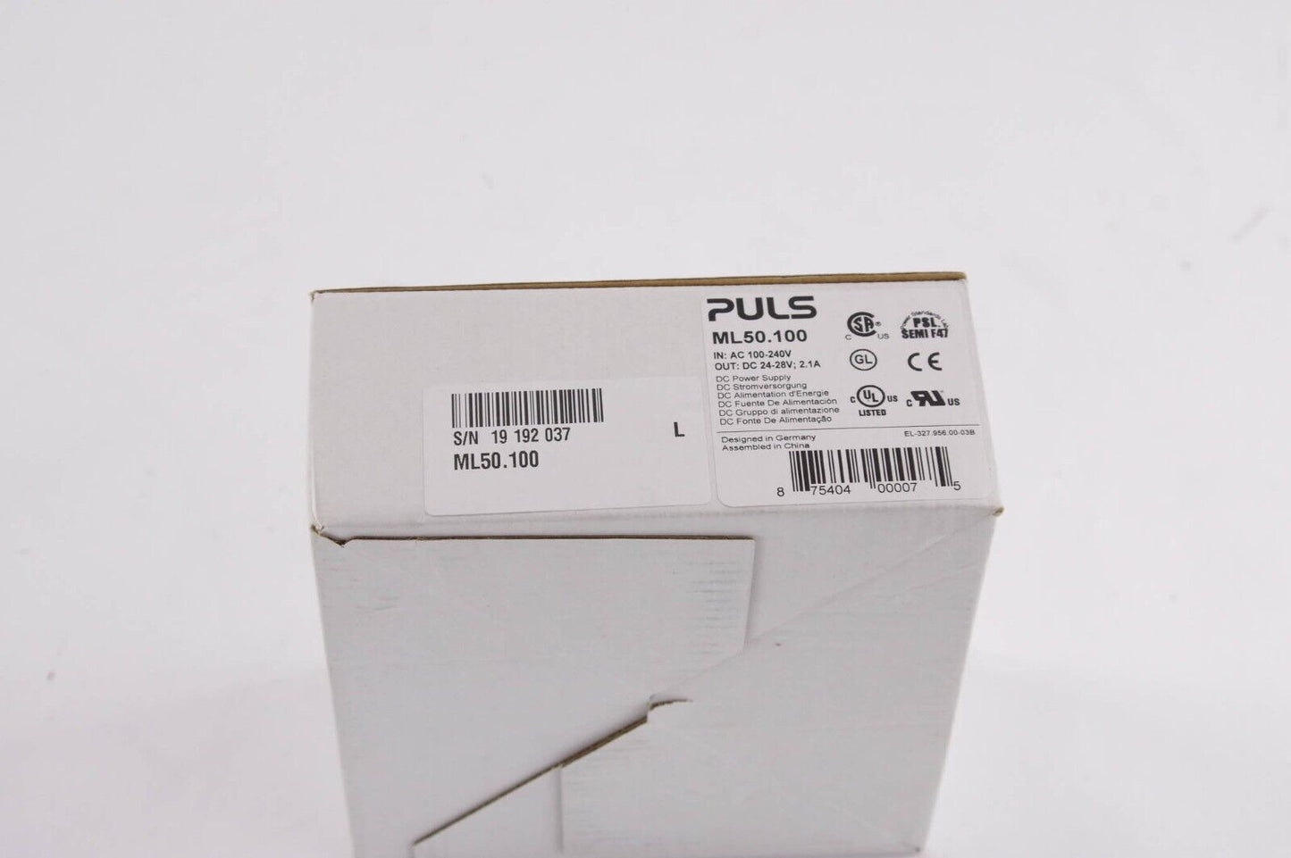 PULS ML50.100 POWER SUPPLY 50W 120-240VAC 1PH 24-28VDC