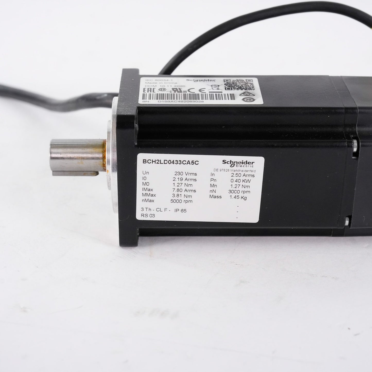 Schneider Electric BCH2LD0433CA5C Servo Motor 5000RPM 1.27NM 0.4kW