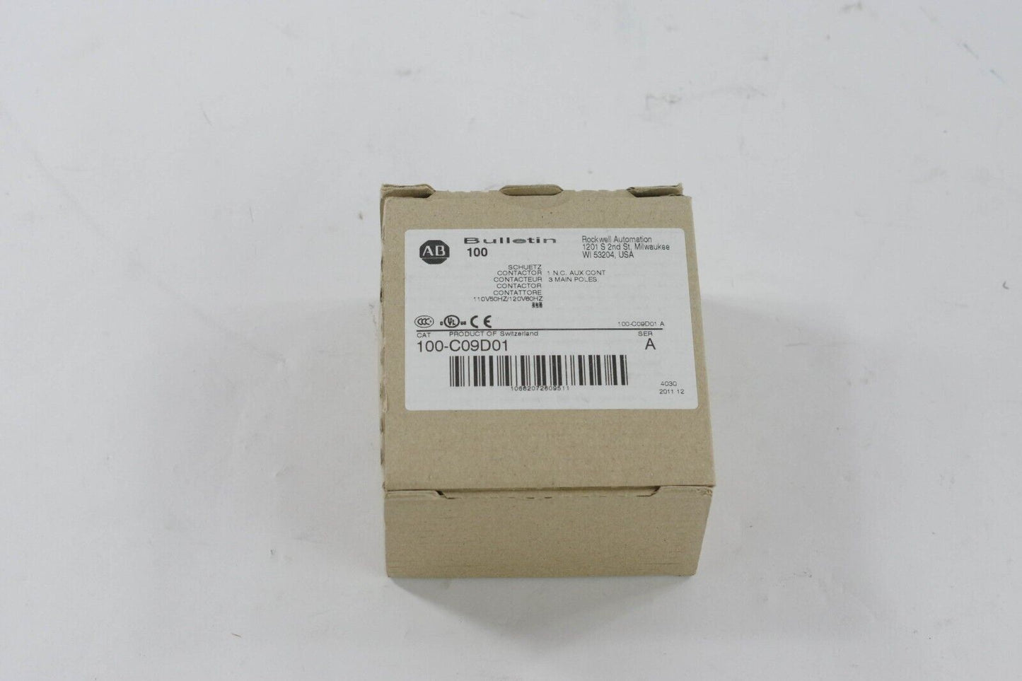 Allen Bradley 100-C09D10 110/120V Contactor Ser A - New Surplus