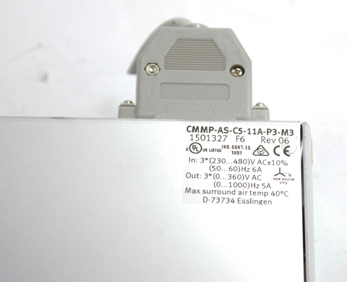 Festo CMMP-AS-C5-11A-P3-M3 / CMMPASC511AP3M3 Servo Motor Controller 1501327