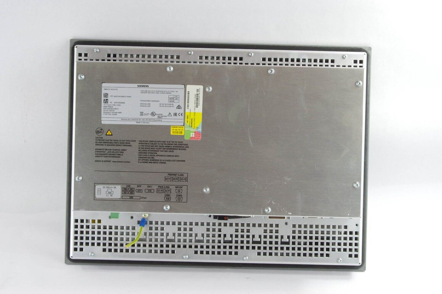 Siemens 6AV7240-6BC07-0HA0 / 6AV72406BC070HA0 Simatic HMI IPC477D 15 Inch Touch