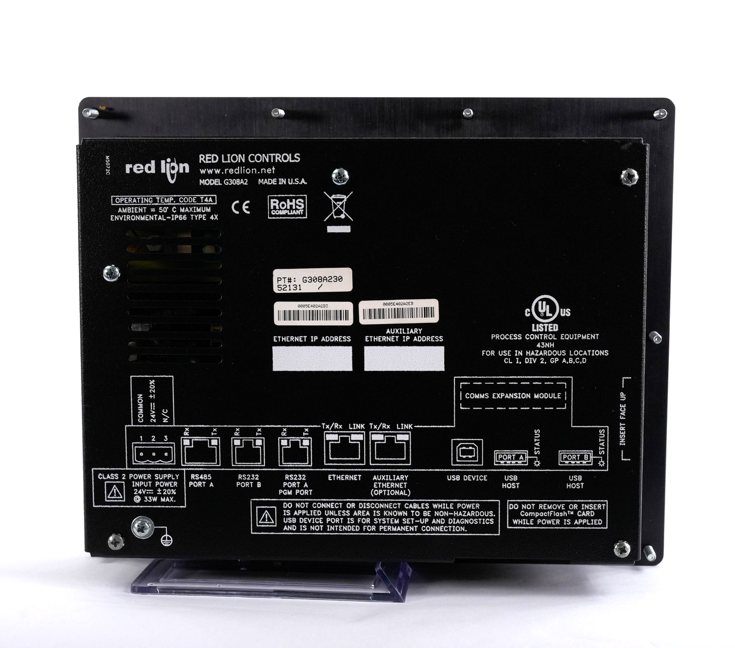 Red Lion Controls G308A230 / G308A2 Operator Interface Panel Display
