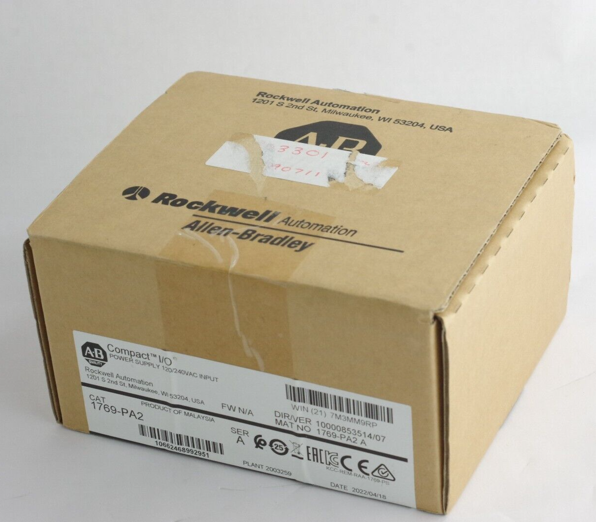 Allen Bradley 1769-PA2 Ser A Compact Power Supply Input Module - Sealed Surplus