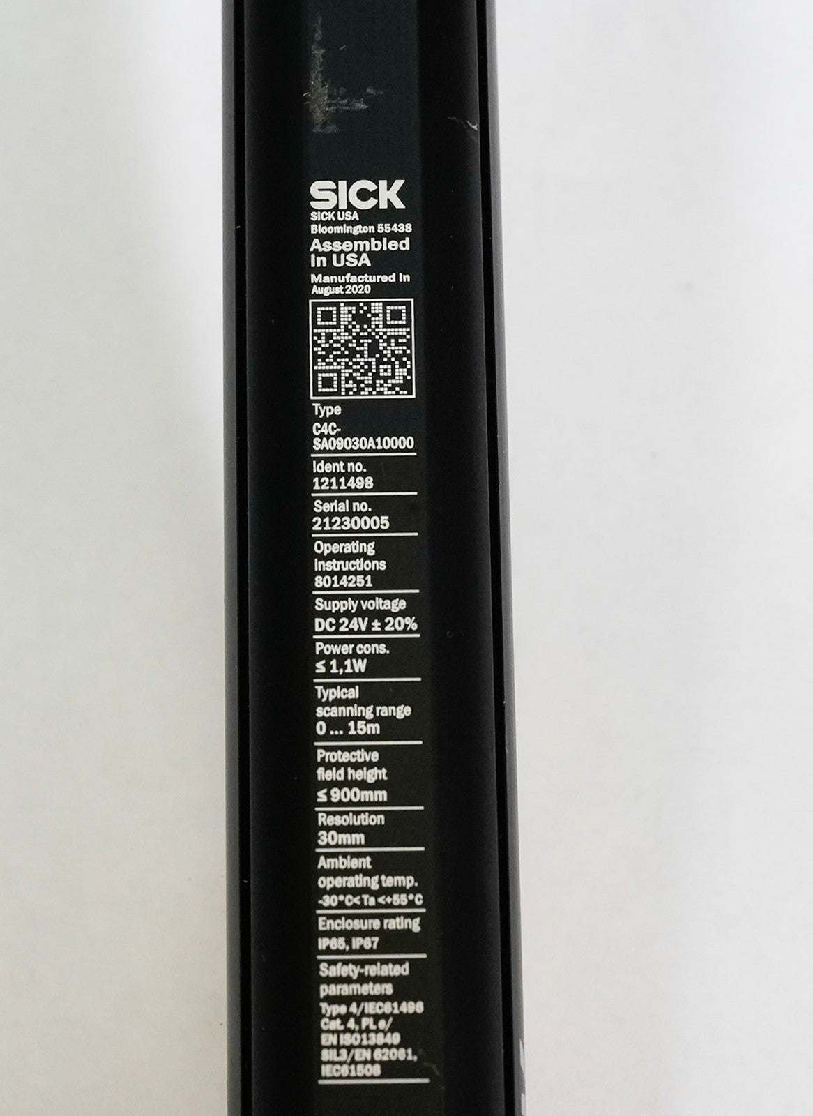 SICK 1211498 C4C-SA09030A10000 900m Safety Light Curtain C4CSA09030A10000