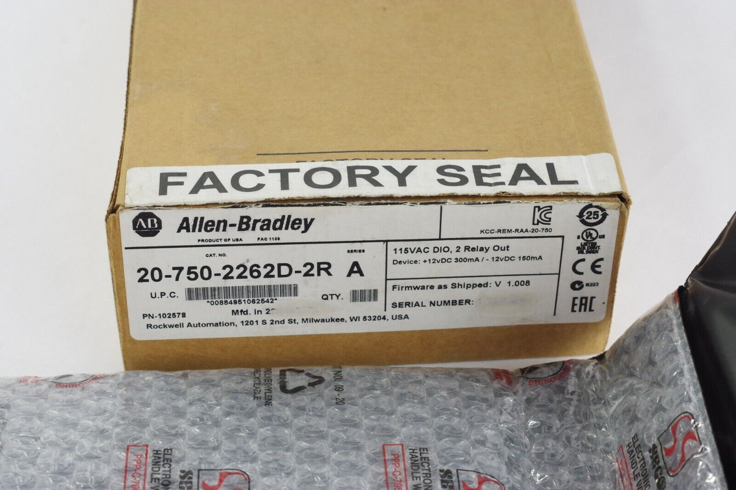 Allen Bradley 20-750-2262D-2R Powerflex 753 I/O Module Ser A