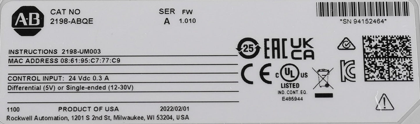 Allen Bradley 2198-ABQE /A Kinetix 5700 Encoder Output Module - Open Box