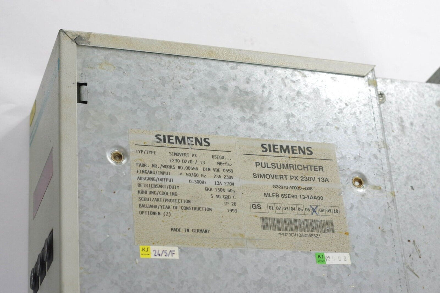 Siemens 6SE6013-1AA00 PULSUMRICHTER SIMOVERT PX 230V 13A / 6SE60 13-1AA00