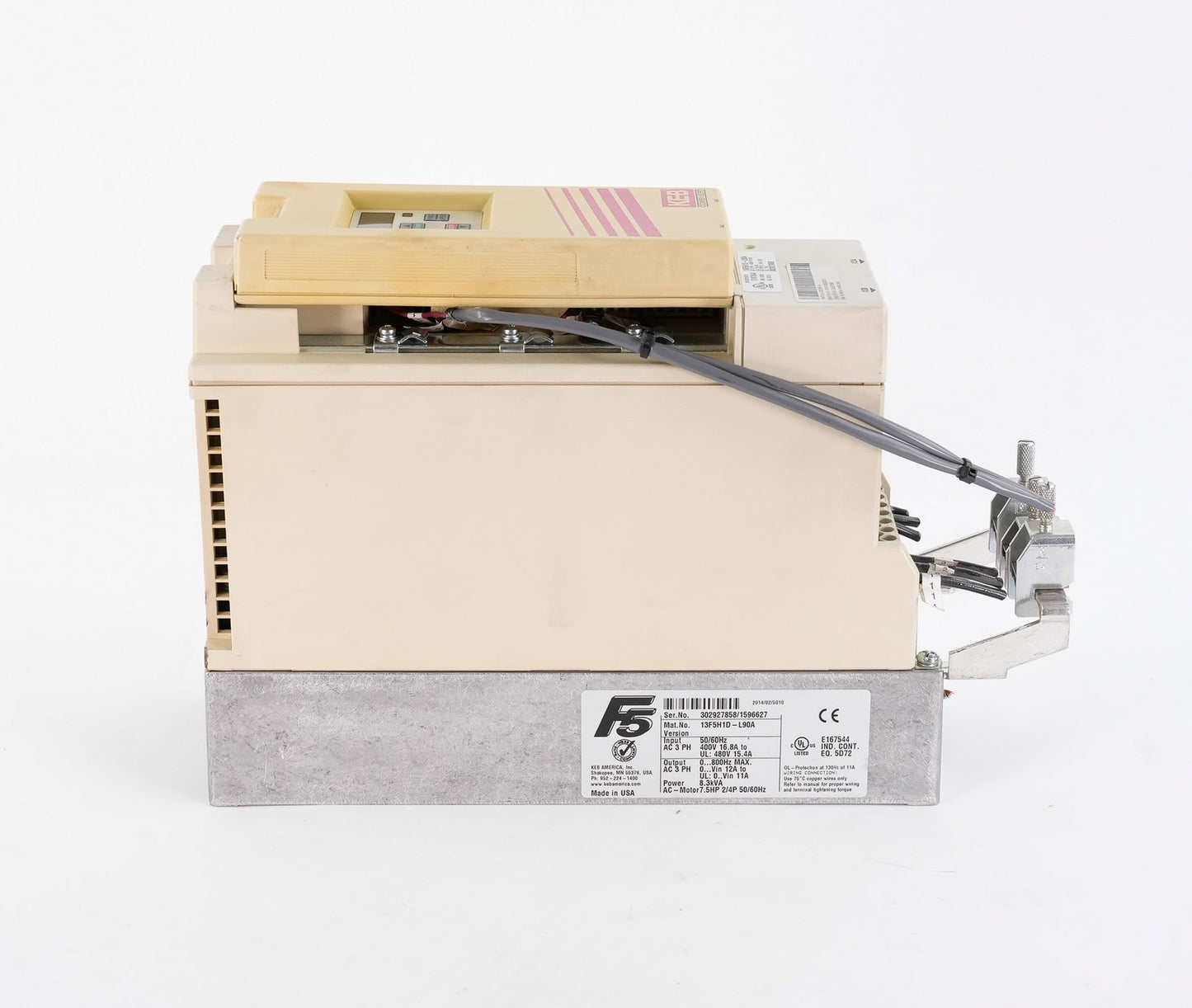 KEB Combivert 13.F5.H1D-L90A AC Drive 460V 3-Phase 7.5hp 13F5H1D-L90A
