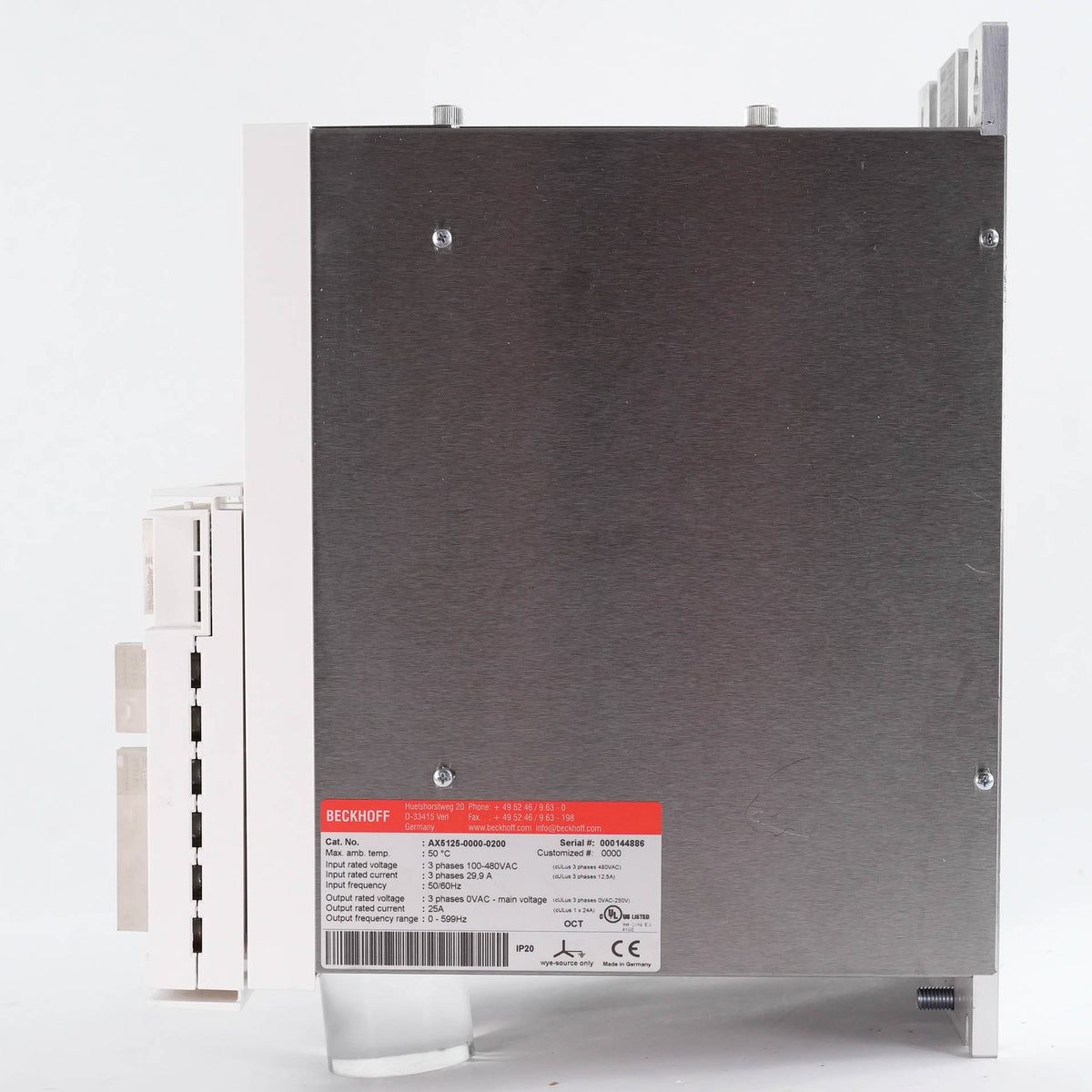 Beckhoff AX5125-0000-0200 Digital Compact Servo Drive 1-Channel 25A
