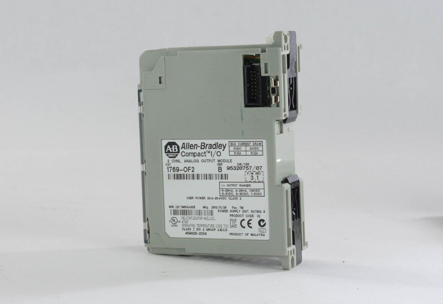 ALLEN BRADLEY 1769-OF2 SER B COMPACTLOGIX I/O OUTPUT MODULE