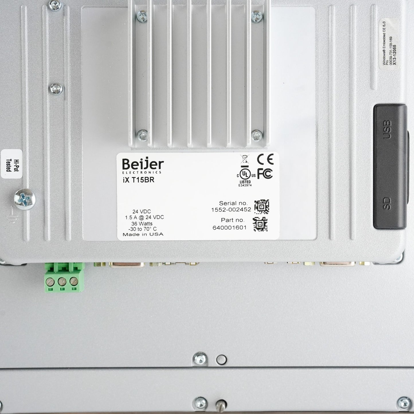 Beijer Electronics HMI Panel iX T15BR 640001601 / iXT15BR - Without Original Box