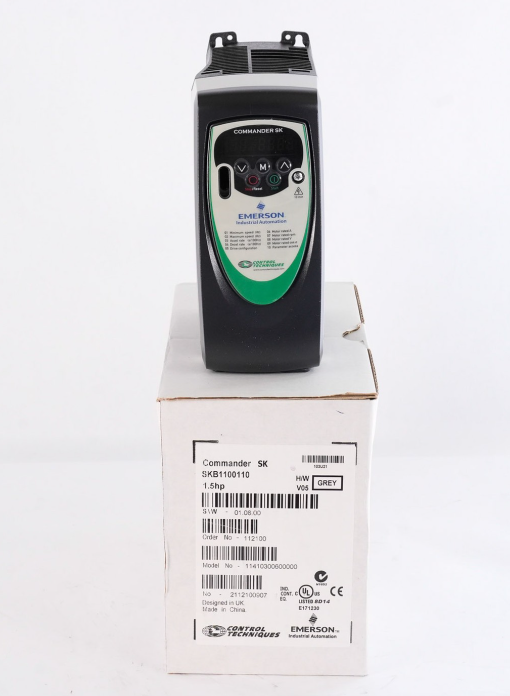 Control Techniques Commander SKB1100110 AC Drive 120V 24A 50/60Hz 1.5hp Open Box