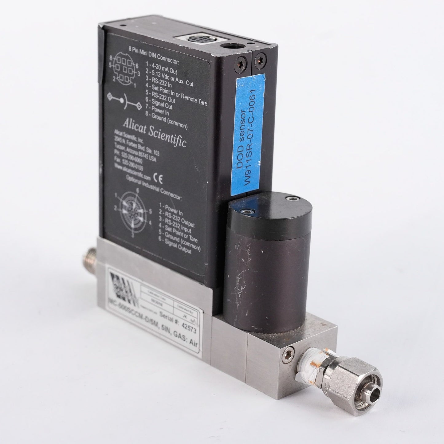 Alicat Scientific MC-500SCCM-D/5M Mass Flow Controller 500 SCCM MC500SCCMD5M 24V