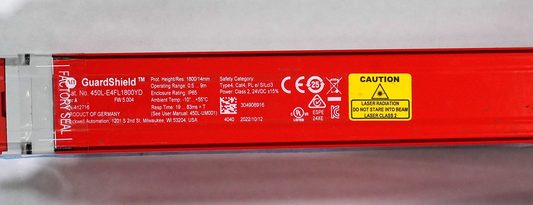 Allen Bradley 450L-E4FL1800YD GuardShield Safety Light Curtain 1800mm