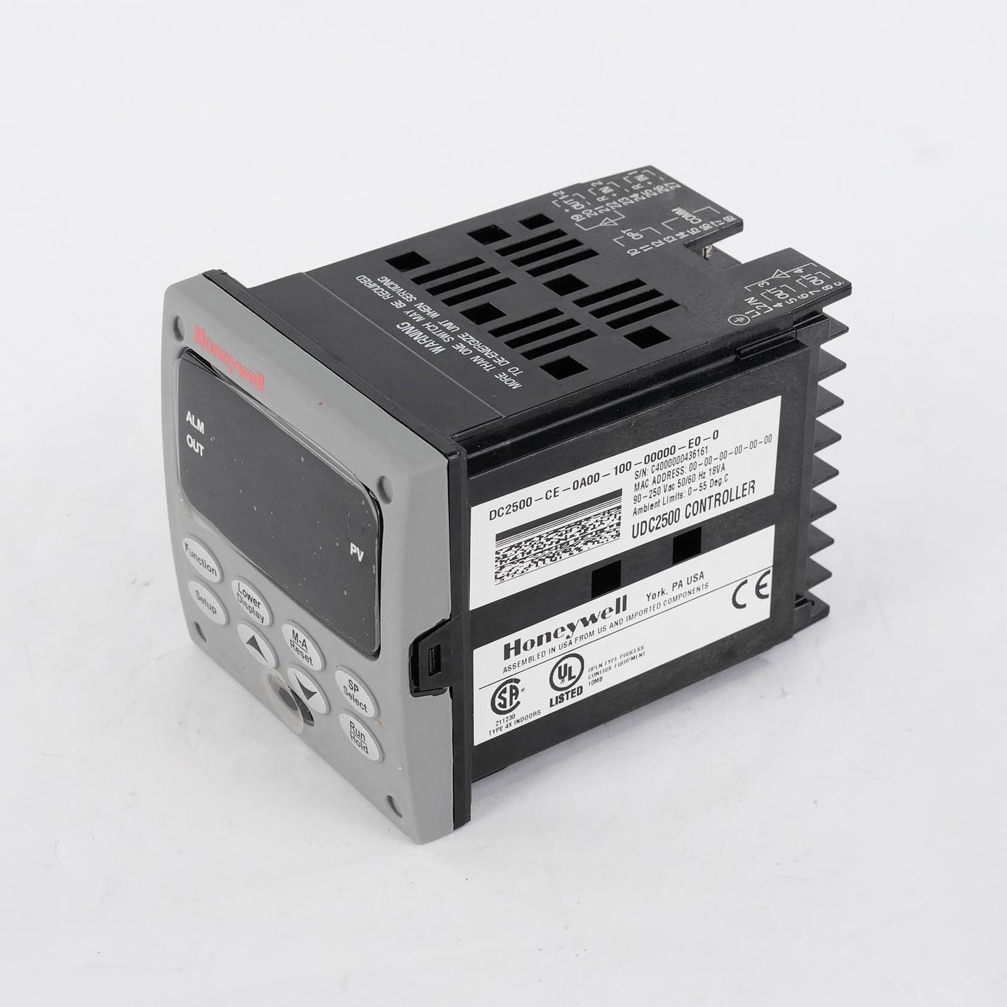 HONEYWELL DC2500-CE-0A00-100-00000-E0-0 UDC2500 Controller 90-250 VAC 50/60 Hz