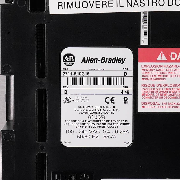 Allen Bradley 2711-K10G16 PanelView 1000 Grayscale Keypad RS232 2711K10G16 Ser D