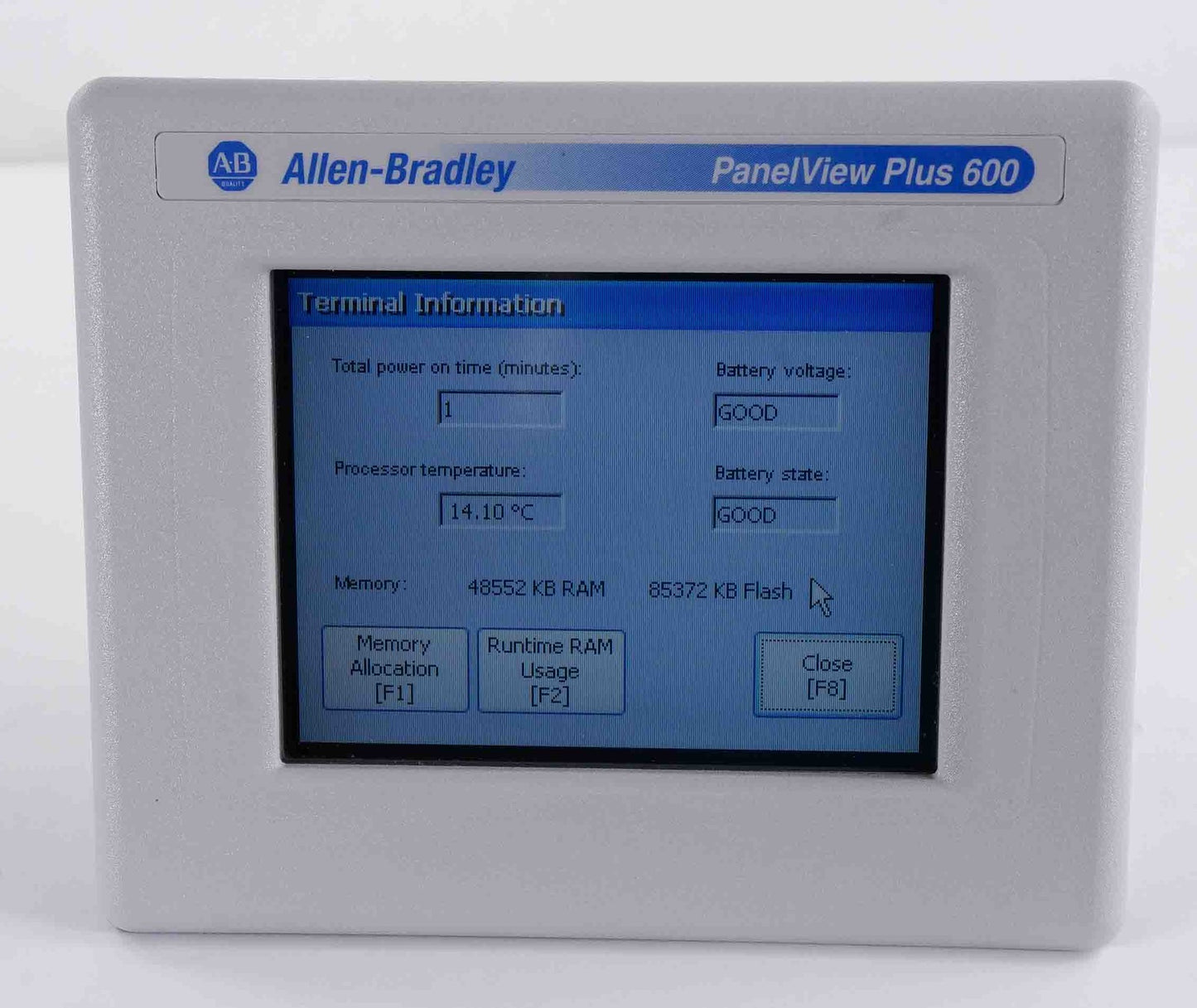 Allen Bradley 2711P-T6C20D /C PanelView Plus 600 Color Touch Display Installed