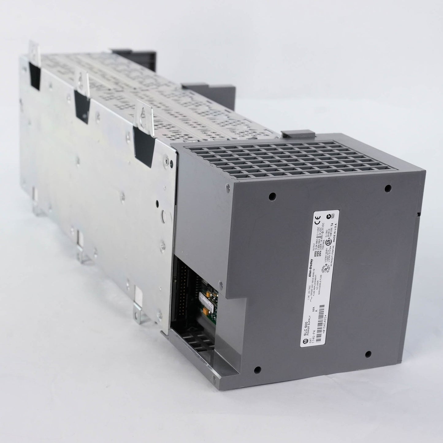 Allen Bradley 1746-A10 Ser B 10-Slot Chassis w/ 1746-P4 Power Supply 85-265 VAC