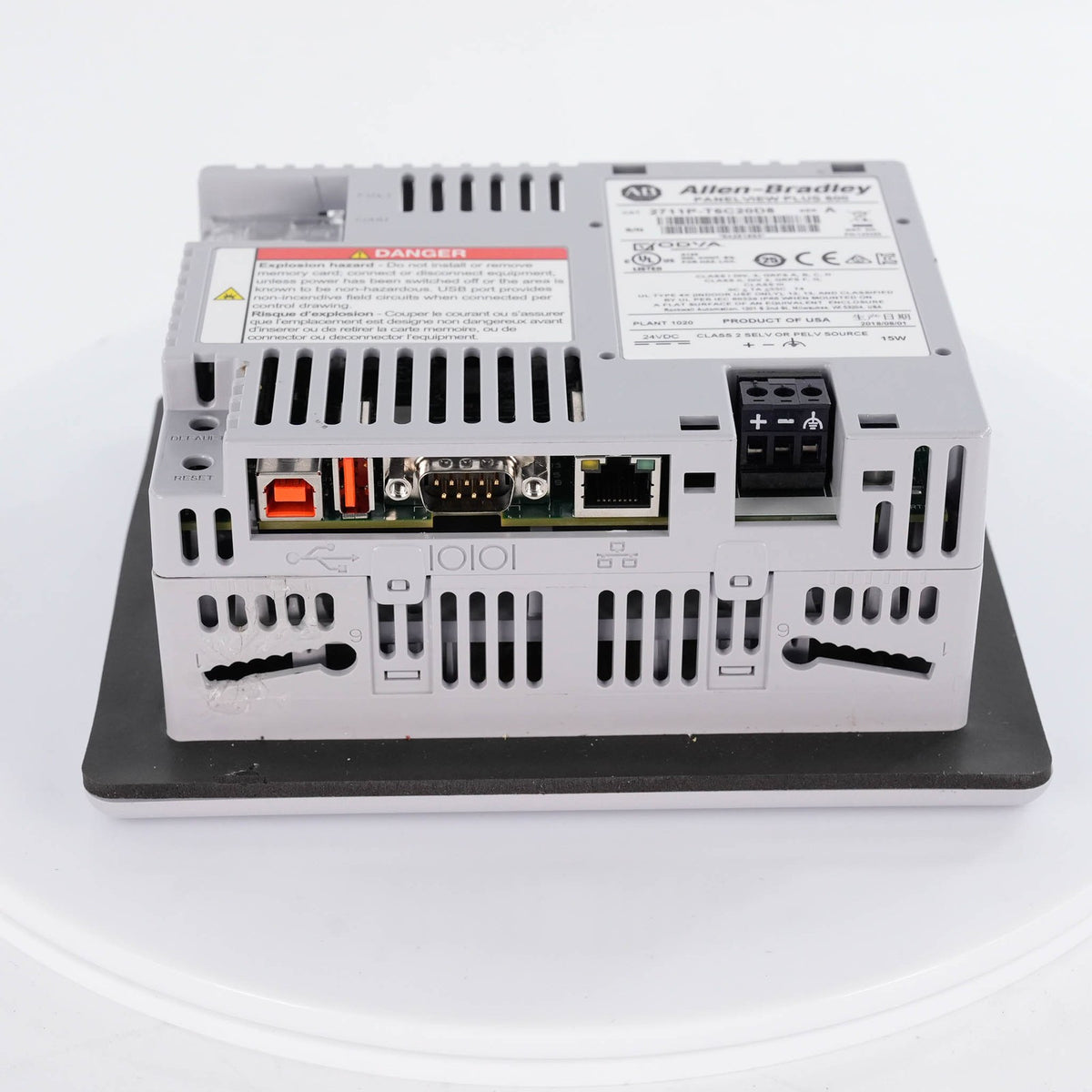 Allen Bradley 2711P-T6C20D8 Ser A PanelView Plus 6 600 Color Touch 24VDC
